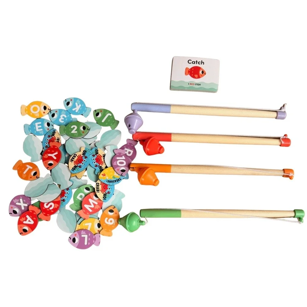 Gigglescape Family Fish & Learn Game Educational Words Fishing Toy Learning Game